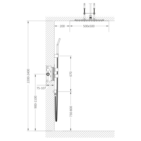 Душевая система встраиваемая с термостатом Timo Petruma SX-5029/18SM черное золото